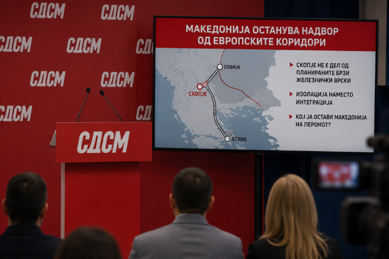 СДСМ ПРАШУВА: КОЈ ЈА ОСТАВИ МАКЕДОНИЈА НА ПЕРОНОТ ДОДЕКА ЕВРОПА ЗАБРЗУВА?